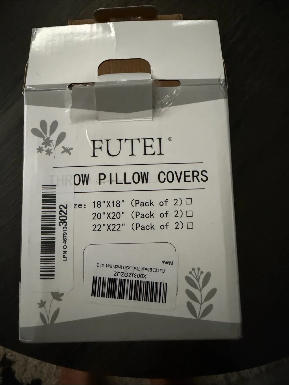 Black Plush Ribbed Throw Pillow Covers